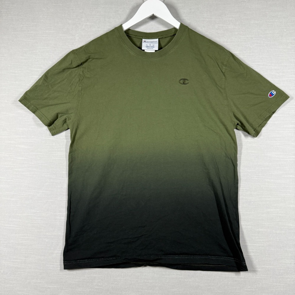 Champion Shirt Adult L Green Black Ombre Short Sleeve Athletic Sports Casual